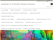 Tablet Screenshot of ammolitejewelryfromcanada.com